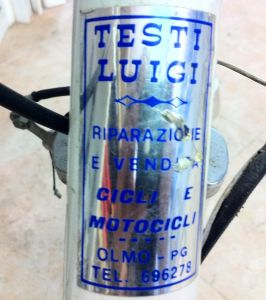 Testi label for bicycles from 1964 to 1975