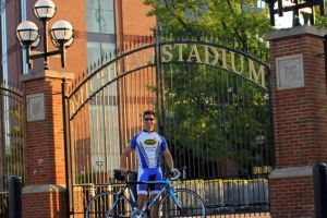 Patrick Hoban in front of Michigan Stadium University of Michigan