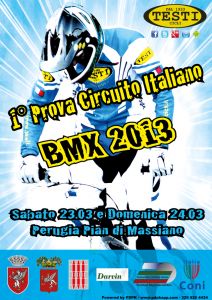 Stagione 2013: 1°prova Circuito Italiano BMX a Perugia - Volantino