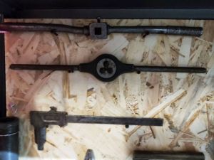 Vintage cycle workshop keys and equipment