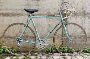 . Original vintage Bianchi racing bicycle from 1968 with Campagnolo gears