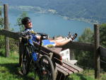 In Austria Emiliano Ragni pedals with our jersey